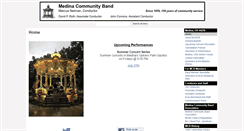 Desktop Screenshot of medinacommunityband.org