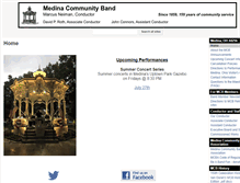 Tablet Screenshot of medinacommunityband.org